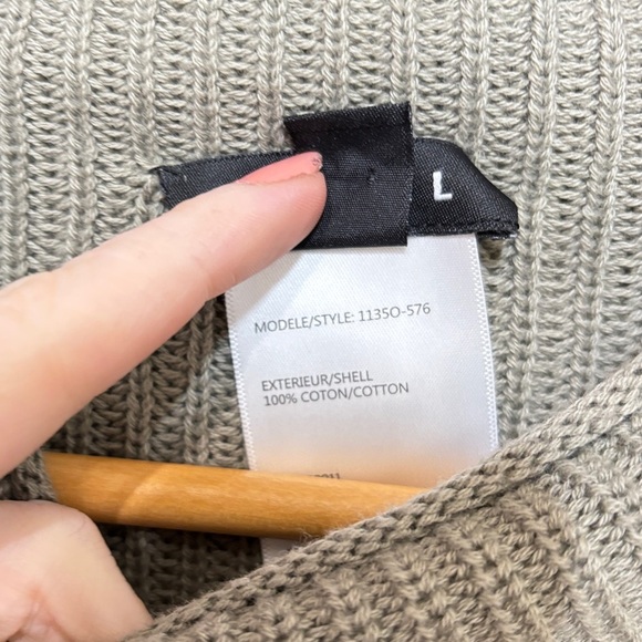 Tribal Green Cowl Neck Sweater with Classic Knit - Picture 4 of 4